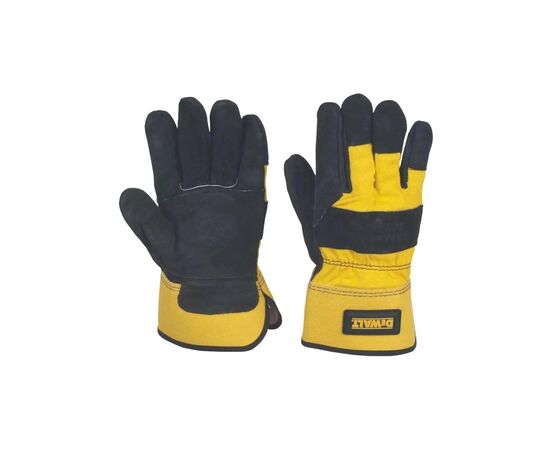 Защитные перчатки DeWALT разм. L/9, с кожаной ладонью и пальцами (DPG41L), изображение 2 Защитные перчатки DeWALT разм. L/9, с кожаной ладонью и пальцами (DPG41L), изображение 2