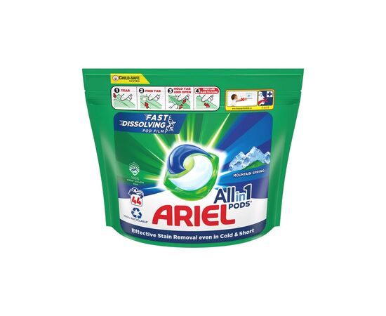 Капсулы для стирки Ariel Pods Все-в-1 Горный родник 44 шт. (8001090337108), изображение 2 Капсулы для стирки Ariel Pods Все-в-1 Горный родник 44 шт. (8001090337108), изображение 2