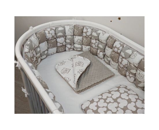 Детский постельный набор Ingvart Бисквитная мягкость в кроватке Nika (9016-02), изображение 3 Детский постельный набор Ingvart Бисквитная мягкость в кроватке Nika (9016-02), изображение 3