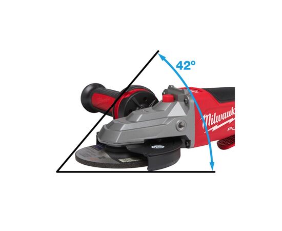 Шлифовальная машина Milwaukee M18 FSAGF125XPDB-0X, 125 мм, с плоским редуктором, HD кейс (без АКБ и ЗУ) (4933478439), изображение 4 Шлифовальная машина Milwaukee M18 FSAGF125XPDB-0X, 125 мм, с плоским редуктором, HD кейс (без АКБ и ЗУ) (4933478439), изображение 4