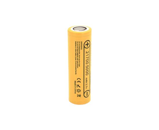 Аккумулятор 21700 5000mah, (4800-5100mah), 15A, 3.7V(2.5-4.2V), Yellow Liitokala (Lii-50E-N(Nickel) / LiitoKala)