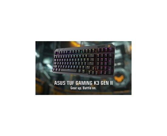 Клавіатура ASUS TUF Gaming K3 Gen II Opti-Mech RGB Red Switches USB UA Black (90MP0390-BKMA00), зображення 7