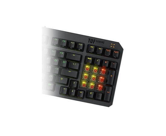 Клавіатура ASUS TUF Gaming K3 Gen II Opti-Mech RGB Red Switches USB UA Black (90MP0390-BKMA00), зображення 8