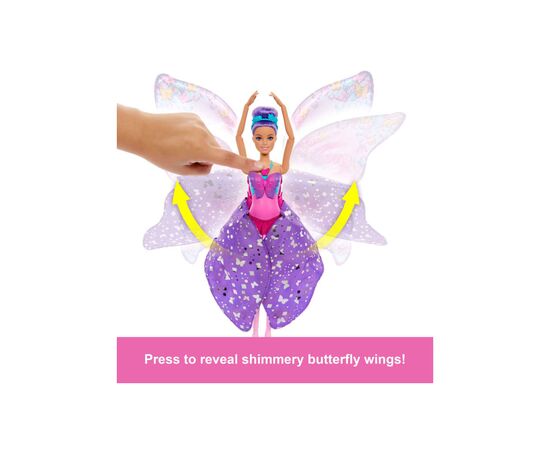 Кукла Barbie бабочка Волшебные крылышки серии Дримтопия (HXJ10), изображение 3 Кукла Barbie бабочка Волшебные крылышки серии Дримтопия (HXJ10), изображение 3