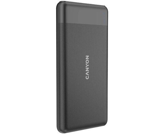 Батарея универсальная Canyon PB-109 10000 mAh PD/18W QC/3.0/20W Black (CNE-CPB1009B), изображение 2 Батарея универсальная Canyon PB-109 10000 mAh PD/18W QC/3.0/20W Black (CNE-CPB1009B), изображение 2