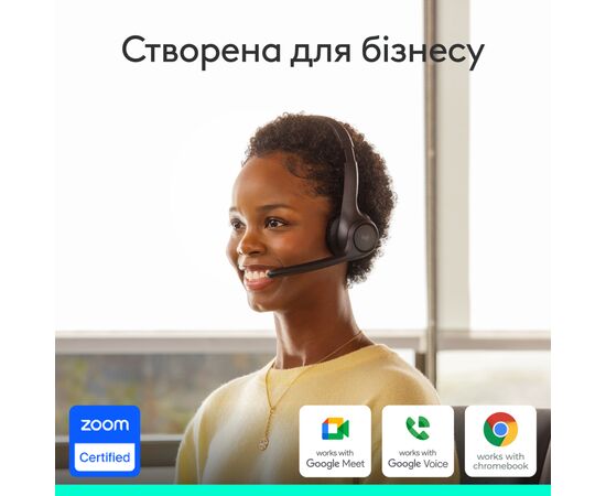 Наушники Logitech Zone 305 for Business Wireless/Bluetooth UC Black (981-001453), изображение 8 Наушники Logitech Zone 305 for Business Wireless/Bluetooth UC Black (981-001453), изображение 8