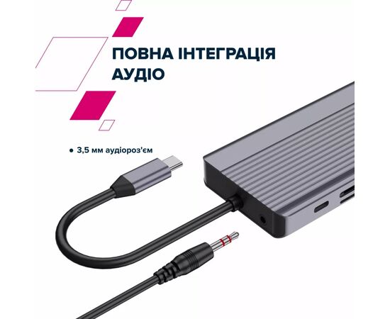 Порт-репликатор Canyon Docking Station DS-16 13 in 1 4k USB-C hub (CNS-TDS16), изображение 9 Порт-репликатор Canyon Docking Station DS-16 13 in 1 4k USB-C hub (CNS-TDS16), изображение 9