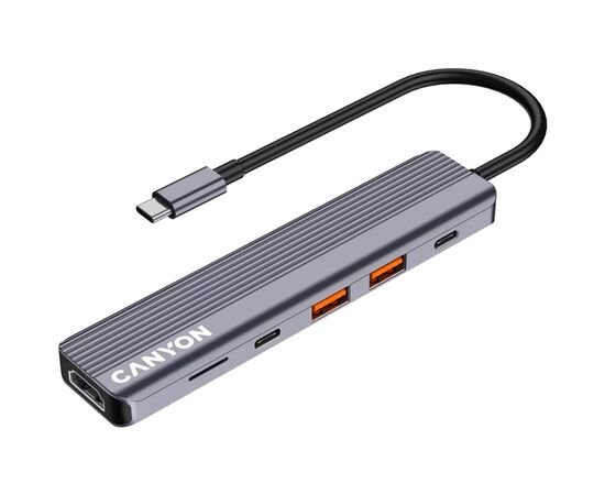 Порт-репликатор Canyon Docking Station DS-17 6 in 1 4k USB-C hub (CNS-TDS17), изображение 5 Порт-репликатор Canyon Docking Station DS-17 6 in 1 4k USB-C hub (CNS-TDS17), изображение 5