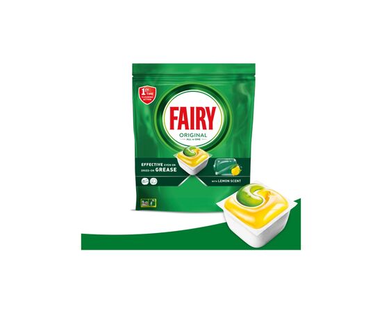 Таблетки для посудомоечных машин Fairy Original All in One Lemon 56 шт. (8700216237352), изображение 8 Таблетки для посудомоечных машин Fairy Original All in One Lemon 56 шт. (8700216237352), изображение 8
