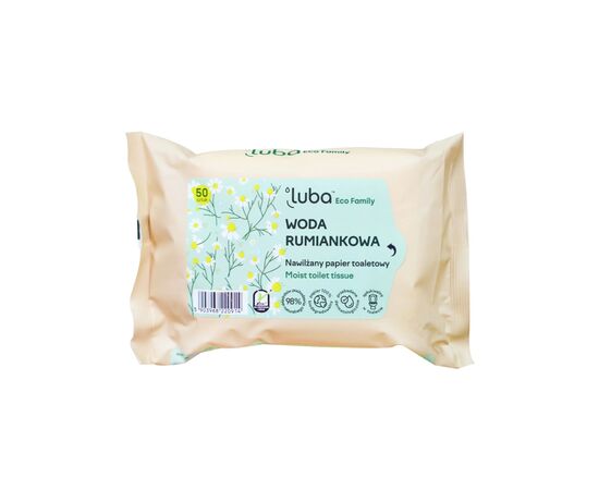 Туалетний папір Luba Eco Family Зволожений з ромашковою водою 50 шт. (5903968220914)