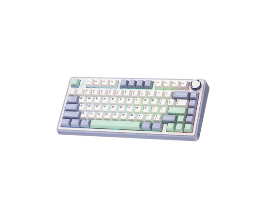 Клавиатура Aula F75 Gasket Greywood V3 switch Hot-Swap PBT Wireless/Bluetooth/USB White (6948391208640), изображение 3 Клавиатура Aula F75 Gasket Greywood V3 switch Hot-Swap PBT Wireless/Bluetooth/USB White (6948391208640), изображение 3