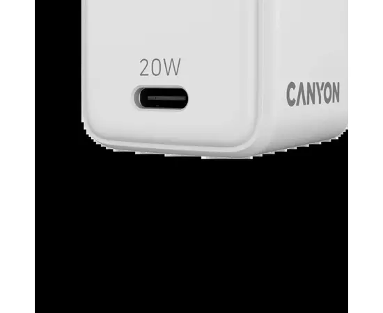 Зарядное устройство Canyon CU20C GaN 20W 1xPD EU White (CNS-CUW20C), изображение 4 Зарядное устройство Canyon CU20C GaN 20W 1xPD EU White (CNS-CUW20C), изображение 4