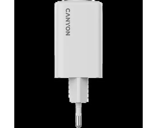 Зарядное устройство Canyon CU65ACC GaN 65W 2xPD 1xQC EU White (CNS-CUW65ACC), изображение 2 Зарядное устройство Canyon CU65ACC GaN 65W 2xPD 1xQC EU White (CNS-CUW65ACC), изображение 2