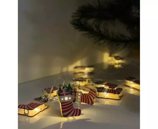 Гирлянда Chomik Носок новогодний 1.65 м 10 LED Теплый белый (5900779854093), изображение 5 Гирлянда Chomik Носок новогодний 1.65 м 10 LED Теплый белый (5900779854093), изображение 5
