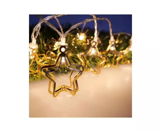 Гирлянда Chomik Звезды 3D 1.65 м 10 LED Теплый белый (5900779854109), изображение 3 Гирлянда Chomik Звезды 3D 1.65 м 10 LED Теплый белый (5900779854109), изображение 3