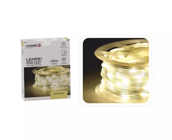 Гірлянда Chomik Струна На котушці 49.9 + 3 м 500 LED Теплий білий (5900779880115), зображення 3 Гірлянда Chomik Струна На котушці 49.9 + 3 м 500 LED Теплий білий (5900779880115), зображення 3
