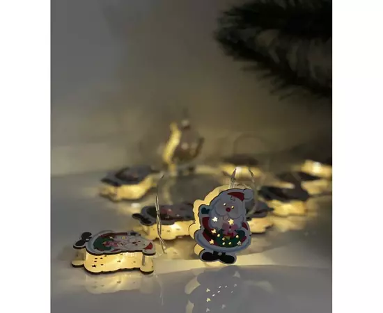 Гирлянда Chomik Санта-Клаус 1.65 м 10 LED Теплый белый (5900779854086), изображение 4 Гирлянда Chomik Санта-Клаус 1.65 м 10 LED Теплый белый (5900779854086), изображение 4