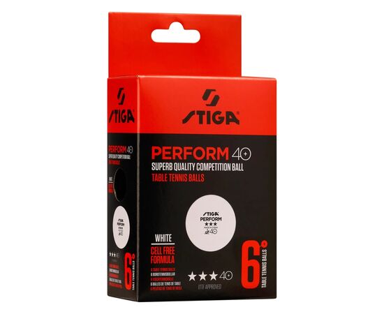 Мячик для настольного тенниса Stiga Perform ABS 6 шт (1113-2110-06) (931160), изображение 2 Мячик для настольного тенниса Stiga Perform ABS 6 шт (1113-2110-06) (931160), изображение 2