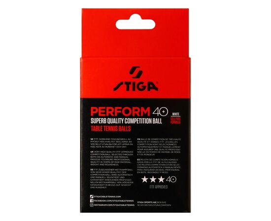 Мячик для настольного тенниса Stiga Perform ABS 6 шт (1113-2110-06) (931160), изображение 3 Мячик для настольного тенниса Stiga Perform ABS 6 шт (1113-2110-06) (931160), изображение 3