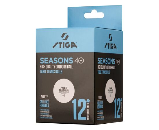Мячик для настольного тенниса Stiga Seasons White 12 шт (1110-2810-12) (931162), изображение 3 Мячик для настольного тенниса Stiga Seasons White 12 шт (1110-2810-12) (931162), изображение 3