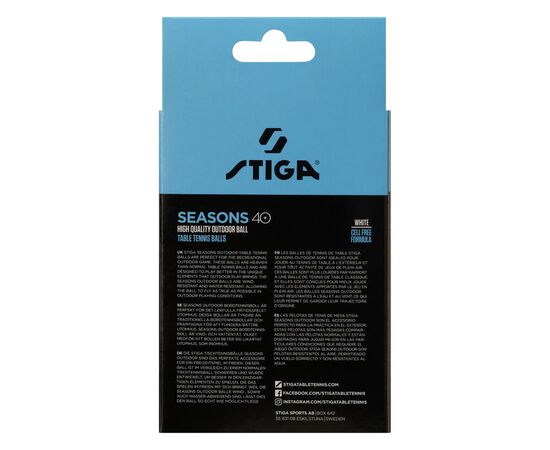 Мячик для настольного тенниса Stiga Seasons White 12 шт (1110-2810-12) (931162), изображение 4 Мячик для настольного тенниса Stiga Seasons White 12 шт (1110-2810-12) (931162), изображение 4