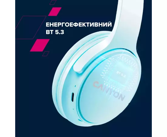 Наушники Canyon OnRiff 4 Bluetooth White (CNS-CBTHS4W), изображение 10 Наушники Canyon OnRiff 4 Bluetooth White (CNS-CBTHS4W), изображение 10