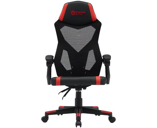 Крісло ігрове Canyon Flow MCH01 Mesh Black/Red (CNE-MCH01R)