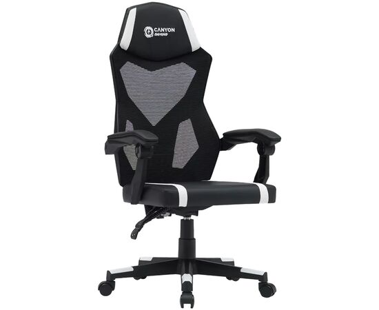 Кресло игровое Canyon Flow MCH01 Mesh Black/White (CNE-MCH01W), изображение 2 Кресло игровое Canyon Flow MCH01 Mesh Black/White (CNE-MCH01W), изображение 2