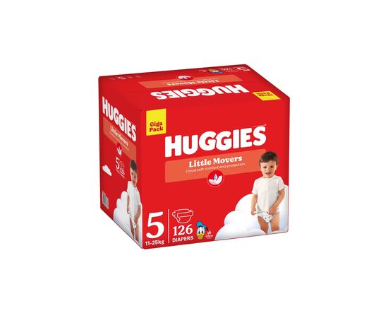 Подгузники Huggies Little Movers 5 (11-25 кг) M-pack, 126 шт (5029053583419), изображение 2
