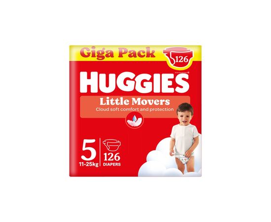 Підгузки Huggies Little Movers 5 (11-25 кг) M-pack, 126 шт (5029053583419)