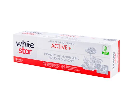 Зубная паста White Star Active+ 100 мл (3800237400324), изображение 3 Зубная паста White Star Active+ 100 мл (3800237400324), изображение 3