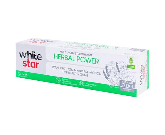 Зубная паста White Star Herbal Power 100 мл (3800237400317), изображение 3 Зубная паста White Star Herbal Power 100 мл (3800237400317), изображение 3