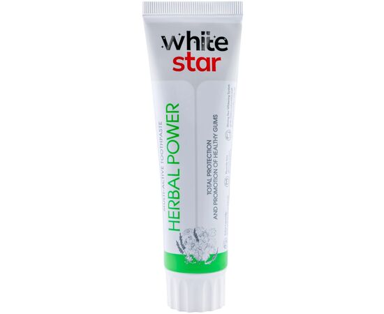 Зубная паста White Star Herbal Power 100 мл (3800237400317), изображение 4 Зубная паста White Star Herbal Power 100 мл (3800237400317), изображение 4