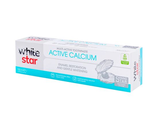 Зубная паста White Star Active Calcium 100 мл (3800237400294), изображение 3 Зубная паста White Star Active Calcium 100 мл (3800237400294), изображение 3