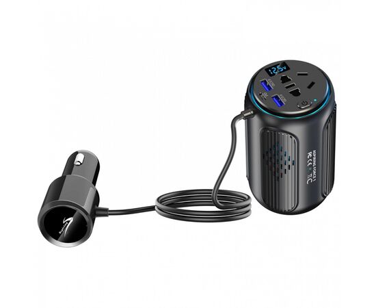 Автомобильный инвертор 12V/220V Force1 150W, PD20W Aspiring (FC.150), изображение 4 Автомобильный инвертор 12V/220V Force1 150W, PD20W Aspiring (FC.150), изображение 4