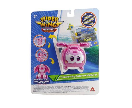 Трансформер Super Wings Transforming Super Pet Диззи любимец (Dizzy Pet) (EU770642), изображение 7 Трансформер Super Wings Transforming Super Pet Диззи любимец (Dizzy Pet) (EU770642), изображение 7