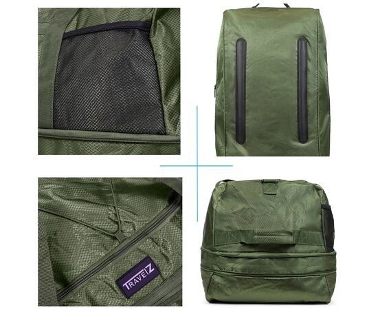 Дорожня сумка TravelZ Wheelbag Doubleloader foldable green 80(95)L (603097) (931070), зображення 7 Дорожня сумка TravelZ Wheelbag Doubleloader foldable green 80(95)L (603097) (931070), зображення 7