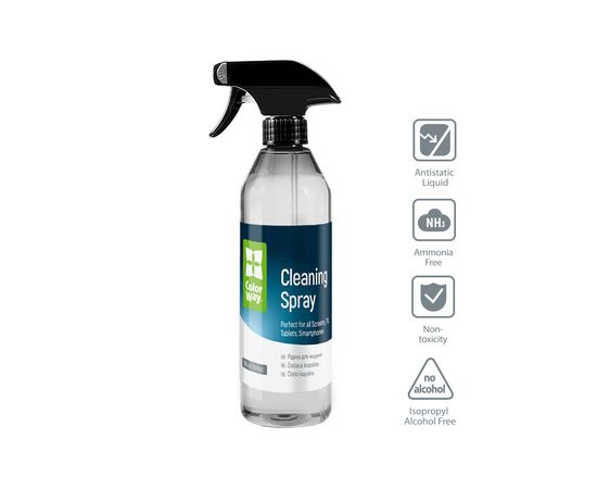 Спрей для очистки ColorWay Cleaning Kit, Large, OLED/LED/LCD/TFT, 550ml, microfibre*2 (CW-5500), изображение 3 Спрей для очистки ColorWay Cleaning Kit, Large, OLED/LED/LCD/TFT, 550ml, microfibre*2 (CW-5500), изображение 3