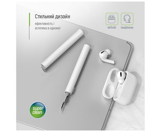 Универсальный чистящий набор ColorWay Cleaning Pen, for Earphones, 3 in 1 (CW-1131), изображение 12 Универсальный чистящий набор ColorWay Cleaning Pen, for Earphones, 3 in 1 (CW-1131), изображение 12