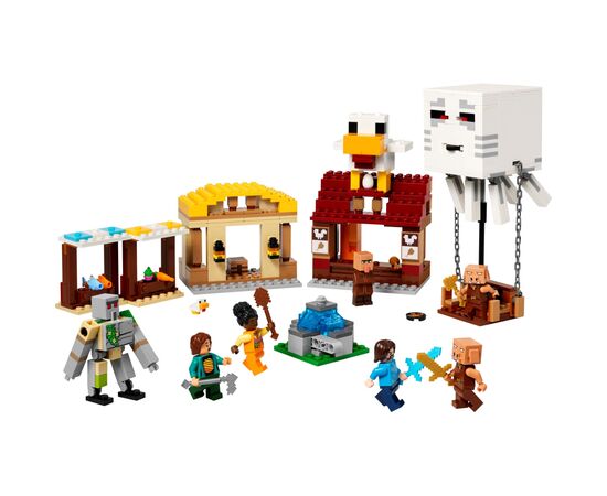 Конструктор LEGO Minecraft Нападение на деревню с воздушным шаром Гаст (21273), изображение 2 Конструктор LEGO Minecraft Нападение на деревню с воздушным шаром Гаст (21273), изображение 2