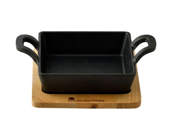 Сковорода MasterPro Foodies cook&share, 12.6x18.5 см з серверувальною дошкою (BGMP-3805-EM), изображение 2 Сковорода MasterPro Foodies cook&share, 12.6x18.5 см з серверувальною дошкою (BGMP-3805-EM), изображение 2