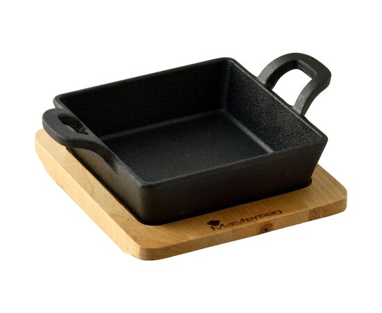 Сковорода MasterPro Foodies cook&share, 12.6x18.5 см з серверувальною дошкою (BGMP-3805-EM)