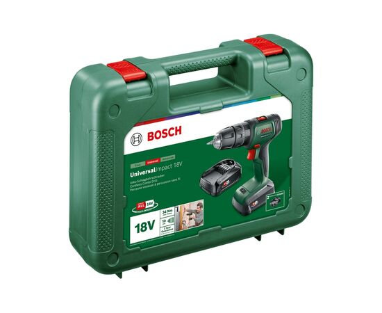 Шуруповерт Bosch UniversalImpact 18В 2х1.5Агод 20Нм 0-4400-1450обхв кейс ЗП 1.3кг (0.603.9D4.102), зображення 3 Шуруповерт Bosch UniversalImpact 18В 2х1.5Агод 20Нм 0-4400-1450обхв кейс ЗП 1.3кг (0.603.9D4.102), зображення 3