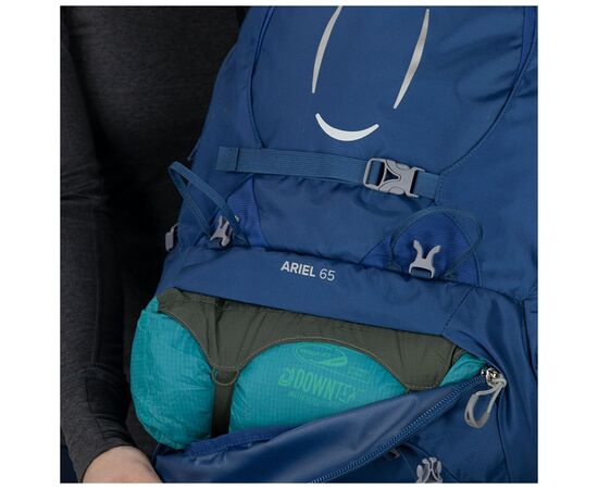 Рюкзак туристичний Osprey Ariel 65 ceramic blue - XS/S - синій (009.2412), зображення 5 Рюкзак туристичний Osprey Ariel 65 ceramic blue - XS/S - синій (009.2412), зображення 5