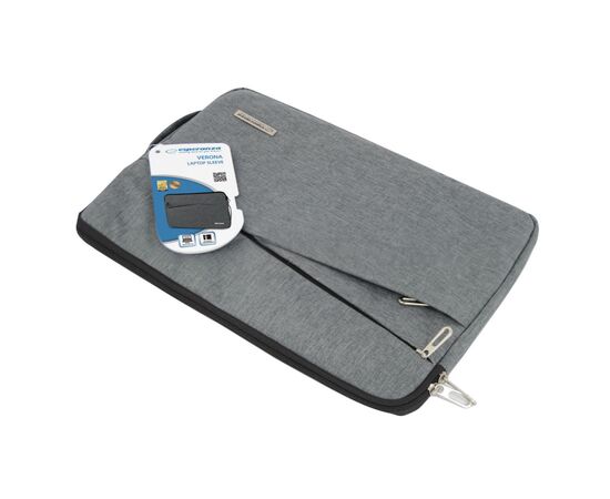 Чехол для ноутбука Esperanza 15.6" VERONA, gray (ET193), изображение 4 Чехол для ноутбука Esperanza 15.6" VERONA, gray (ET193), изображение 4