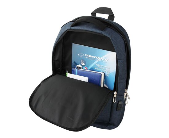 Рюкзак для ноутбука Esperanza 15.6" TARANTO, gray (ET196), зображення 6 Рюкзак для ноутбука Esperanza 15.6" TARANTO, gray (ET196), зображення 6