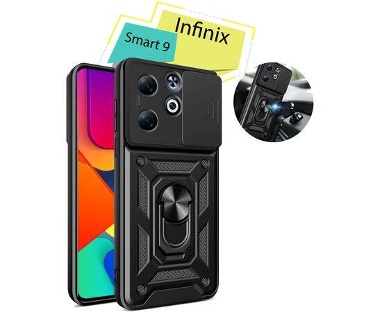 Чохол до мобільного телефона BeCover Military Infinix Smart 9 (X6532) Black (713049)