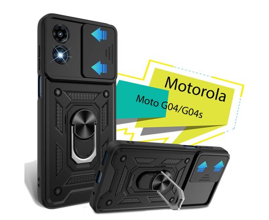 Чохол до мобільного телефона BeCover Military Motorola Moto G04/G04s Black (713062)