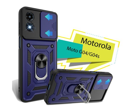 Чохол до мобільного телефона BeCover Military Motorola Moto G04/G04s Blue (713063)