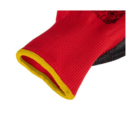 Защитные перчатки Neo Tools комплект 12шт, полиэстер с латексным покрытием, р.10, красно-черный (97-645-10), изображение 5 Защитные перчатки Neo Tools комплект 12шт, полиэстер с латексным покрытием, р.10, красно-черный (97-645-10), изображение 5